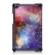 Huawei MediaPad M5 Lite 8.0\" Tri-fold Stand Cover Case, Purple Cosmic Space