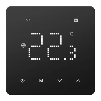 Tuya Programmable Wi-Fi Water Heating Thermostat, 3A, Black