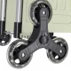 LUARO Foldable Stair Climbing Shopping Cart 32 L with 8 Wheels and Lid, Light Green