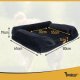 Purlov 00026915 Ergonomic Pet Bed, Size M, Black