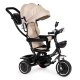 ECOTOYS 4-in-1 Toddler Tricycle with Rotating Seat and Push Handle, Beige
