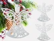 Christmas Tree Ornaments Glitter Angels, 3 pcs, White