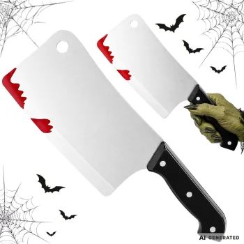 Bloody Plastic Cleaver for Halloween Costume