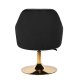 Ergonomic Velvet Swivel Chair 4Rico QS-BL14G, Black