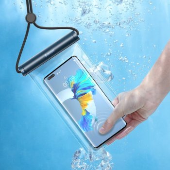 Baseus Waterproof Phone Bag Case Cover for Swimming Pool Beach 210 x 110mm, Blue