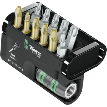 Wera Bit-Check 12 Wood 1 Bit Set for Wood Applications, 12 Pieces