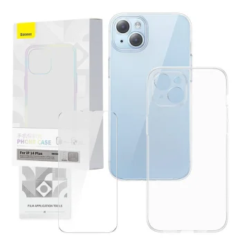 Baseus Corning Transparent Case and Tempered Glass for iPhone 14 Plus