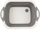Foldable Plastic and Silicone Bowl with Colander and Cutting Board, 5 L