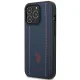 Apple iPhone 14 Pro 6.1\'\' US Polo Leather Stitch Case Cover (USHCP14LPFAV), Navy