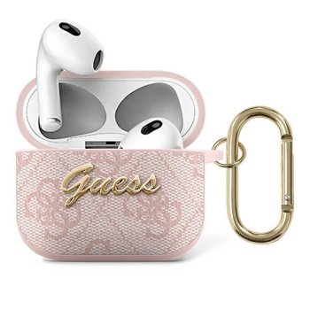 Guess AirPods 3 Case 4G Script Metal Collection, Pink