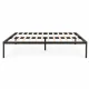 Metal Bed Frame ModernHome 190x200 cm with Wooden Slats, Black
