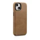 iCarer Oil Wax Leather Case iPhone 14 Plus with MagSafe WMI14220703-TN, Brown