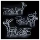 LED Reindeer and Sleigh Christmas Light Decoration 120 cm, Cool White