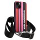 Karl Lagerfeld Color Stripes Strap Case for iPhone 14, Pink