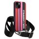 Чехол Karl Lagerfeld Color Stripes Strap для iPhone 14, розовый