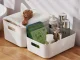 Storage Organizer Basket with Handles 27.5x22x14.5 cm, 8L, White