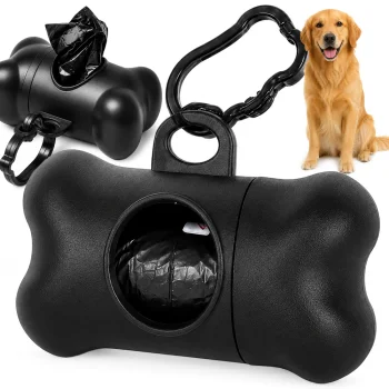 Dog Poop Bag Dispenser with One Roll of Bags