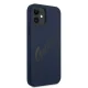 Guess iPhone 12 mini Case Silicone Vintage Script, Blue