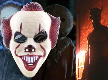 Scary Pennywise IT Clown Mask for Halloween, White