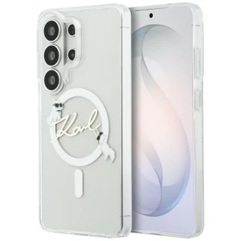 Karl Lagerfeld IML KC Script MagSafe Case for Samsung Galaxy S26 Ultra, Transparent