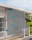 Balcony Sun Awning 300x120 cm Adjustable Height MultiGarden, Grey