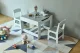 ECOTOYS Children\'s Wooden Table and 2 Chairs Furniture Set