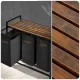 Massido 3-Compartment Laundry Sorter with Shelf 120 L