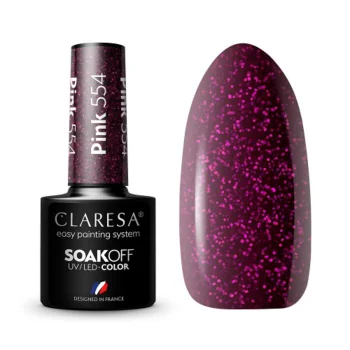 Claresa Pink 554 Shimmer Gel Polish, 5g