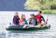 Inflatable boat set for 4 people with oars and pump, Intex Seahawk 4, green