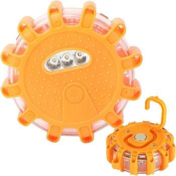 LED Emergency Warning Flare Light 360° with Magnet and Hook, Orange