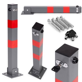 Multistore Folding Parking Barrier Post 60 cm with Key