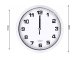 Wall Silent Round Clock 25 cm, Silver