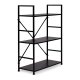 Деревянный стеллаж с металлическим каркасом Modernhome CWJ602480LG BLACK, 3...
