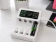 Maxday AA / AAA Battery Charger with LED Indicator + 4x AA Batteries, USB-C, White