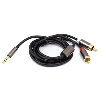 Audio Cable 3.5 mm - 2x RCA, 1 m, Black