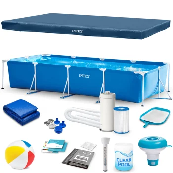 Intex 28273 Frame Pool 450 x 220 x 84 cm, 15-in-1 Set