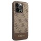 Guess iPhone 14 Pro Case 4G Stripe Collection, Brown