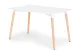 Modern Rectangular Dining Table 120x80 cm for Kitchen & Living Room ModernHome, White