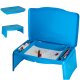 Portable Folding Car Travel Tray for Kids with Storage Compartment, Blue
