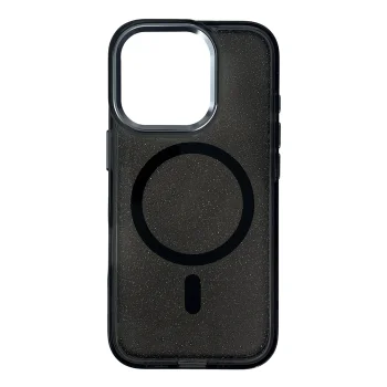Glitter Case MagSafe for iPhone 16 Pro Max, Black with Glitter