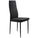 ModernHome Upholstered Dining Chairs Set of 4, Black