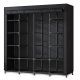 Massido Fabric, Canvas Wardrobe, 170x45 cm, Black