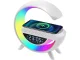 RGB LED Desktop Lamp with Wireless Charger, Bluetooth Speaker & Alarm Clock