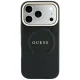 Guess Saffiano Peony & Ring MagSafe Case for iPhone 17 Pro / 18 Pro - Black