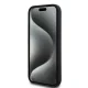 DKNY iPhone 15 / 14 / 13 Case Liquid Silicone White Printed Logo MagSafe, Black