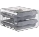 Egg Storage Container with Drawers, 32 Eggs, Grey