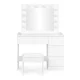 ModernHome Dressing Table with LED Mirror, 4 Drawers and Stool