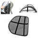 Ergonomic Back Support Cushion for Chair and Car Seat, Black