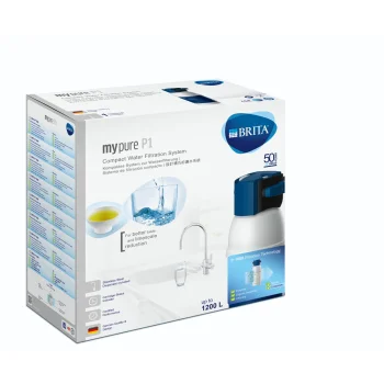 Brita mypure P1 Under-Sink Water Filter System with Kitchen Tap and P 1000 Cartridge, Silver