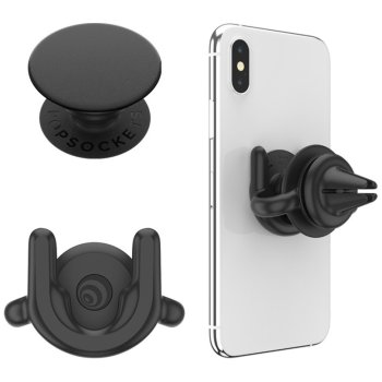 Popsockets Car Vent 2 + PopGrip Holder - Black